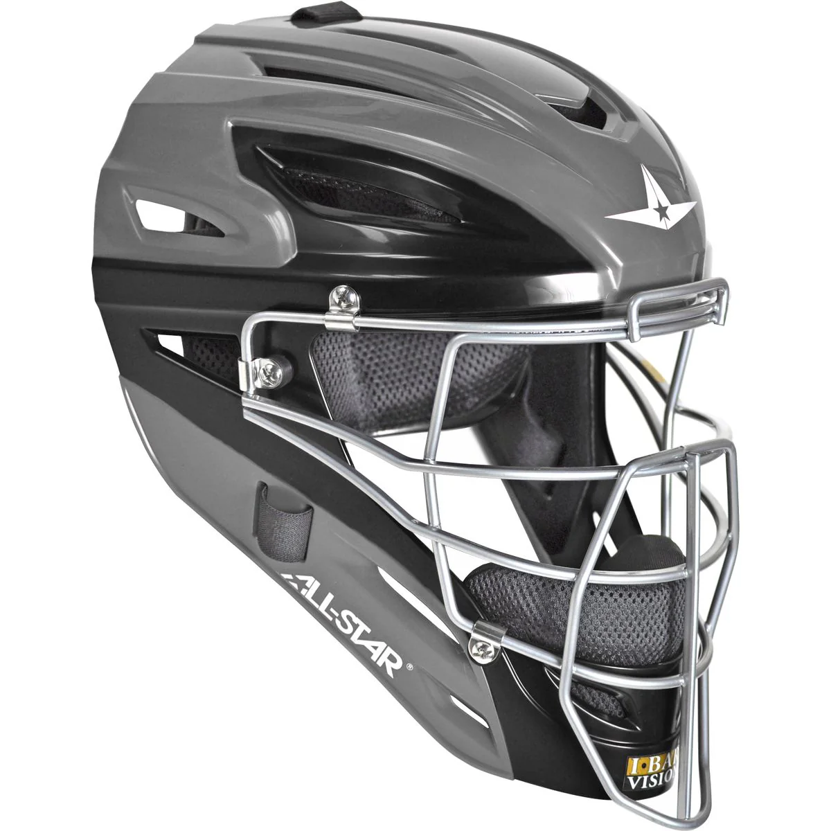 All-Star MVP2500 Graphite Two-Tone Catcher's Helmet - Image 4