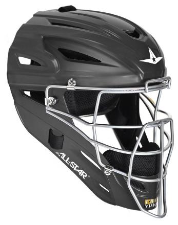 All-Star MVP2500 Solid Matte Catcher's Helmet - Image 3