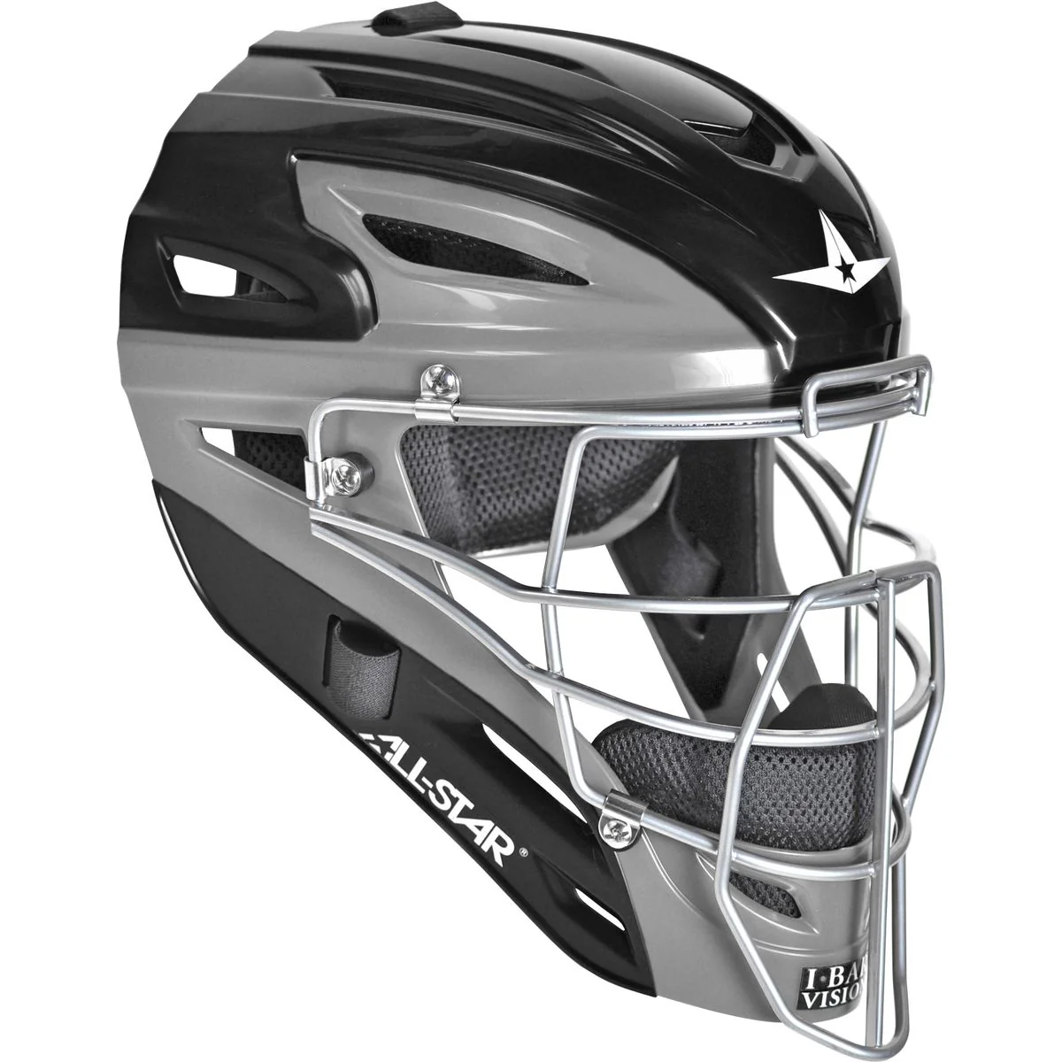 All-Star MVP2510 Graphite Two-Tone Catcher's Helmet - Youth - Image 3
