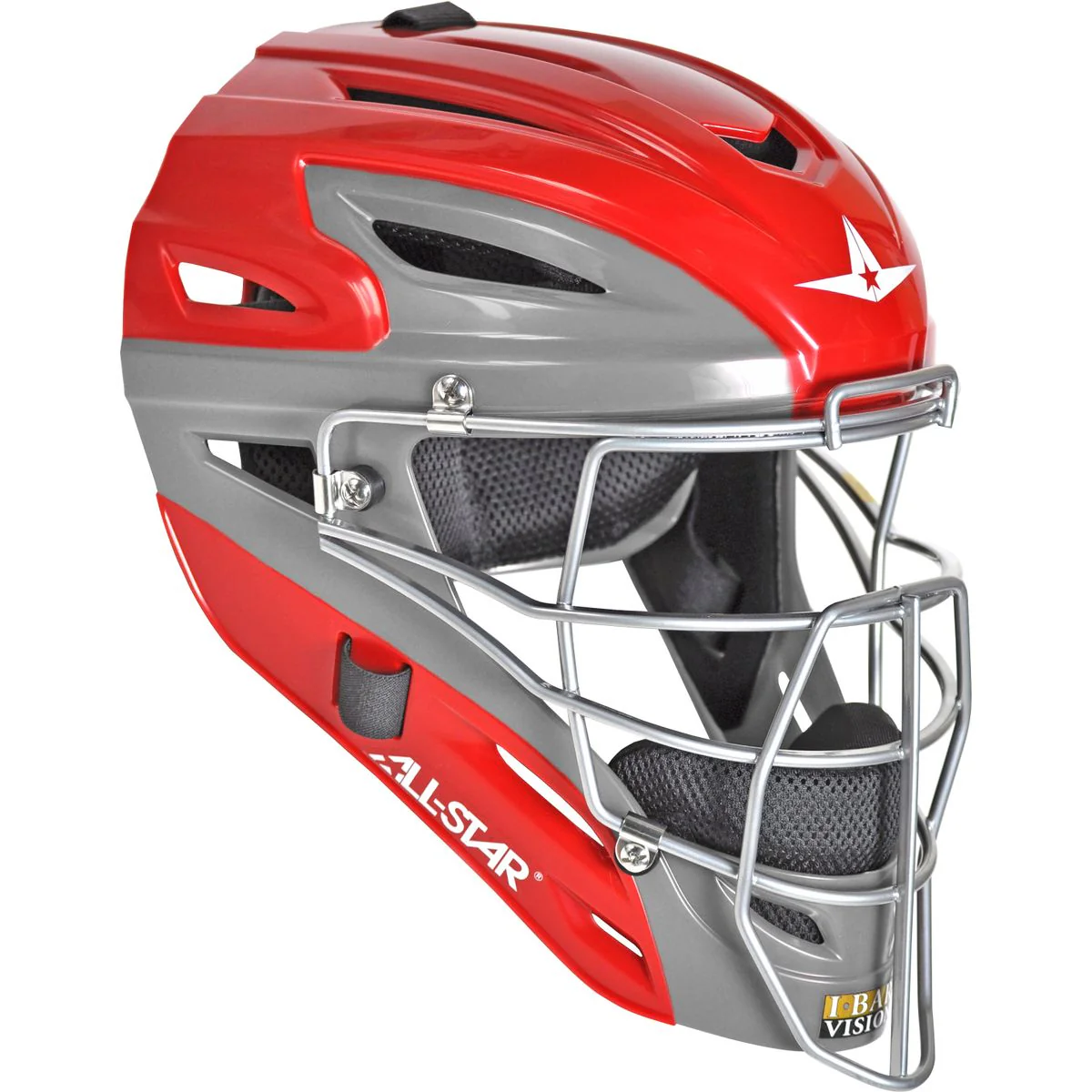 All-Star MVP2510 Graphite Two-Tone Catcher's Helmet - Youth - Image 5