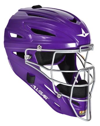 All-Star MVP2510 Solid Molded Catcher's Helmet - Youth - Image 7