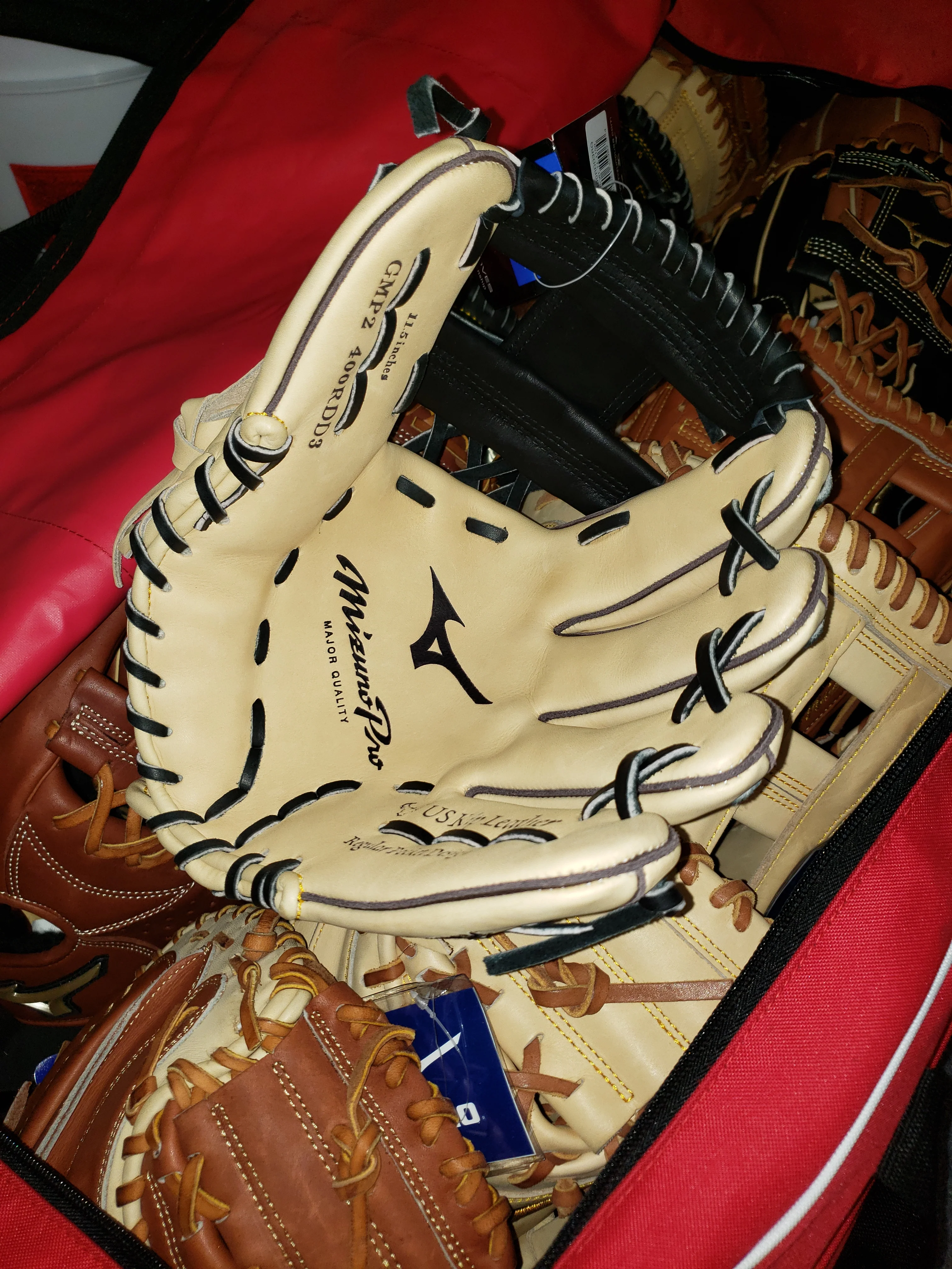 Mizuno Pro 11.50" GMP2-400RDD3 Infield Glove - Didi Gregorius Game Model - Image 5