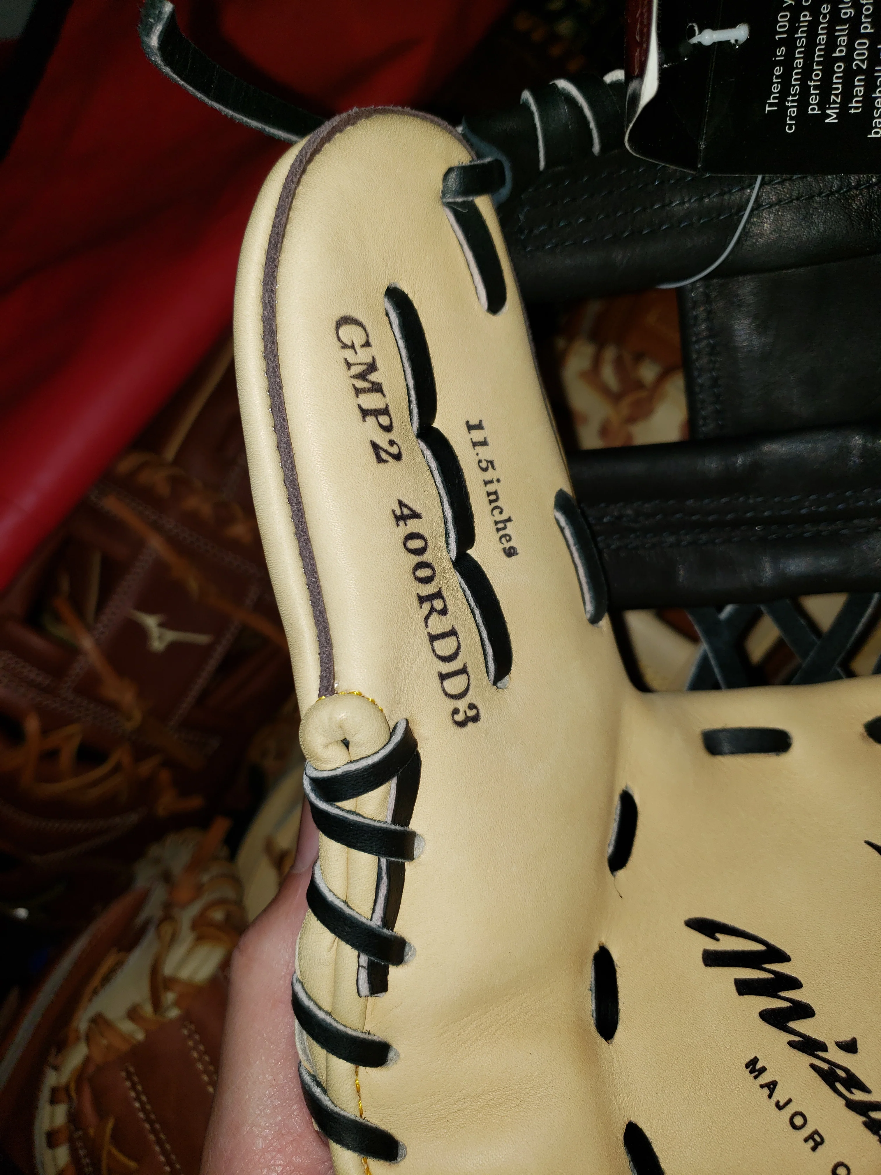 Mizuno Pro 11.50" GMP2-400RDD3 Infield Glove - Didi Gregorius Game Model - Image 6