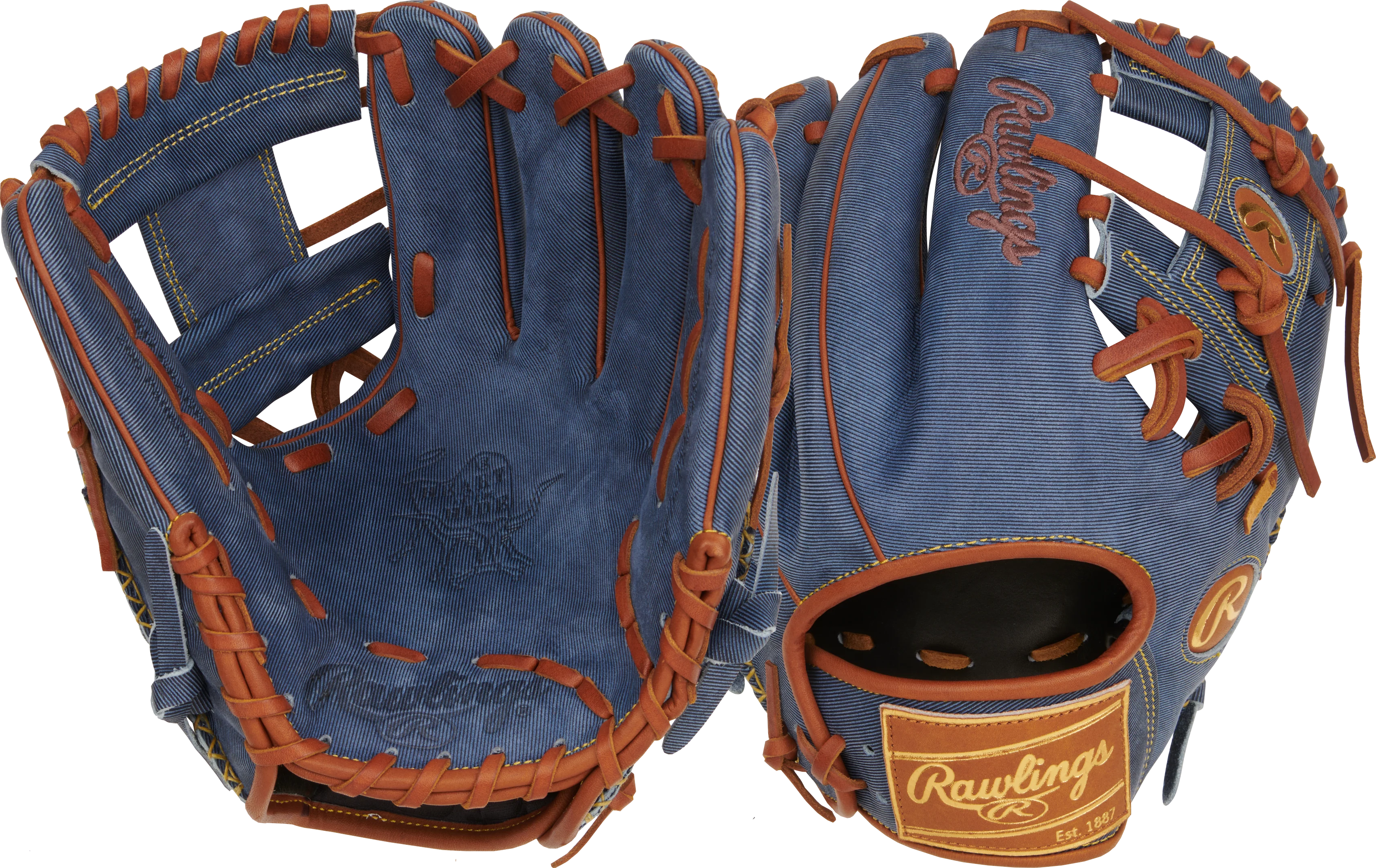 Rawlings Heart of the Hide Pro Label Denim PRO204-2D 11.50" - Infield Glove (Limited Edition) - Image 4