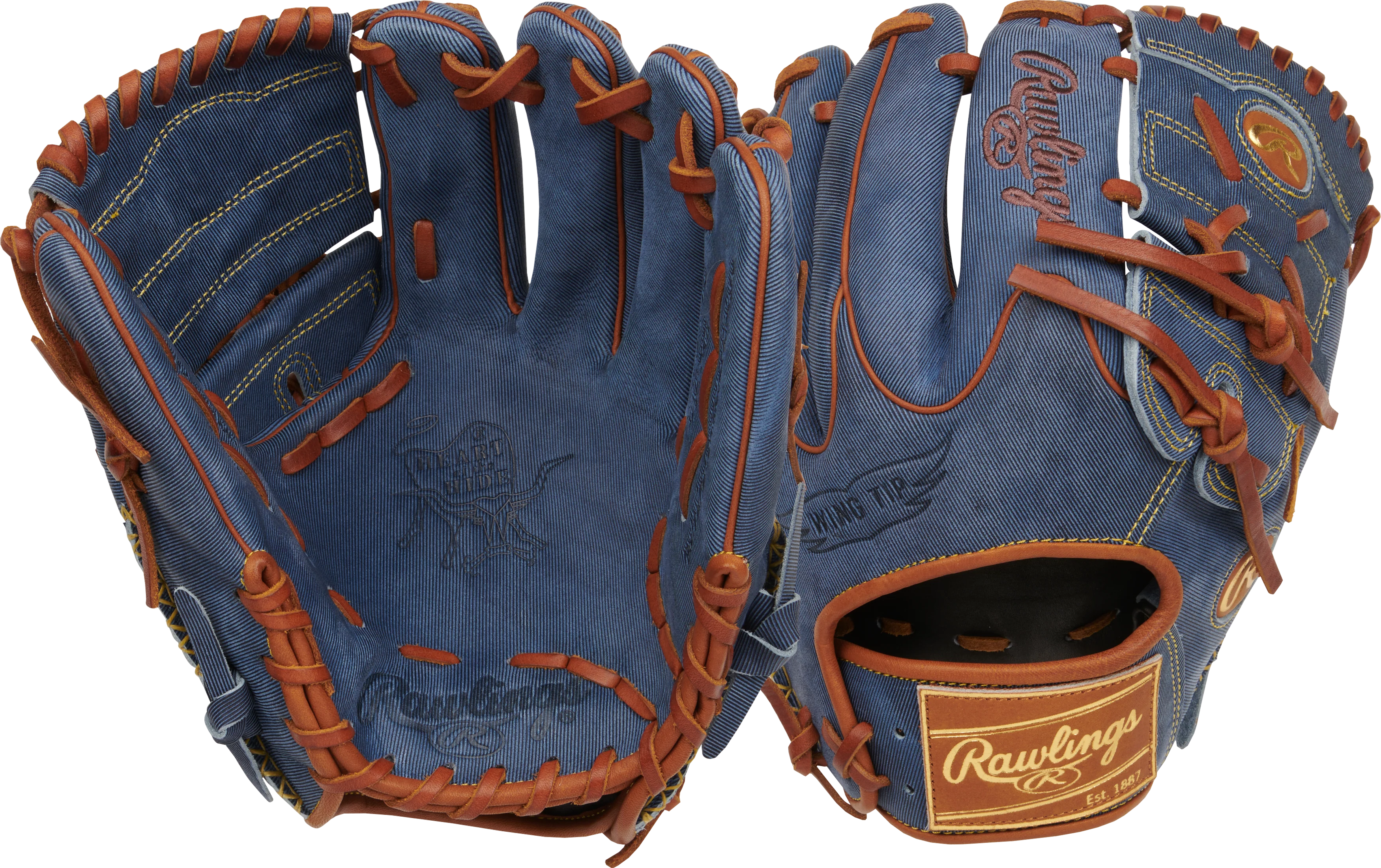 Rawlings Heart of the Hide Pro Label Denim PRO205W-9D 11.75" - Pitcher/Infield Glove (Limited Edition) - Image 4