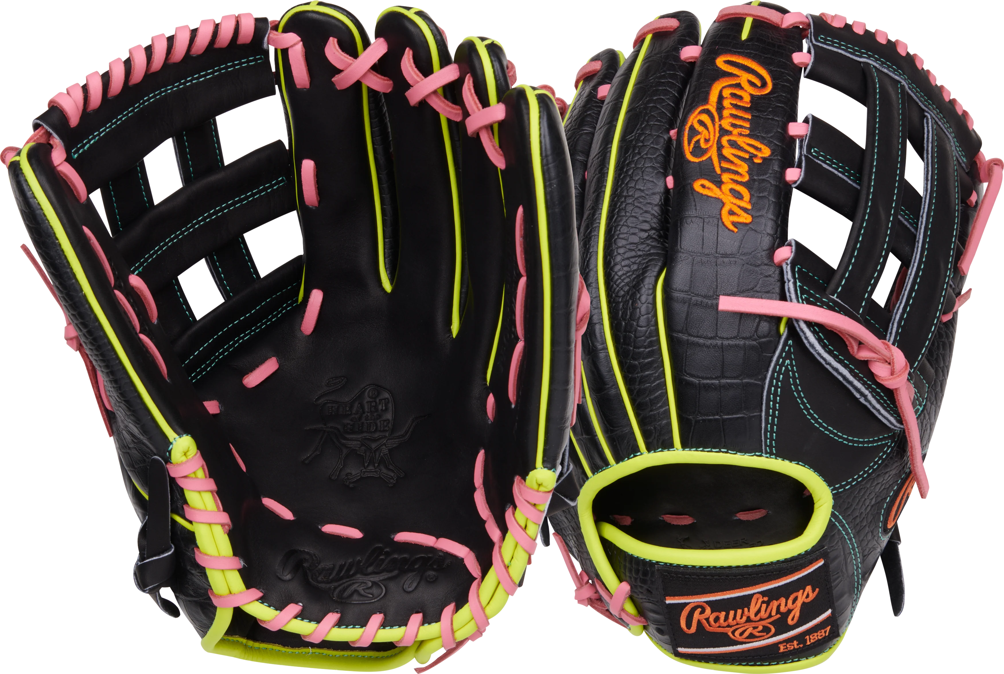 Rawlings Heart of the Hide PROR3039-6BPY 12.75" Outfield Glove (RGGC February - Limited Edition) - Image 5