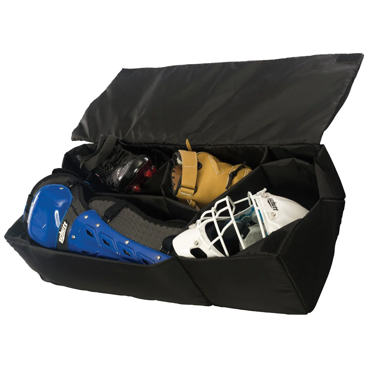 Schutt Standing/Rolling Equipment Bag with Catcher's Organizer - Image 3